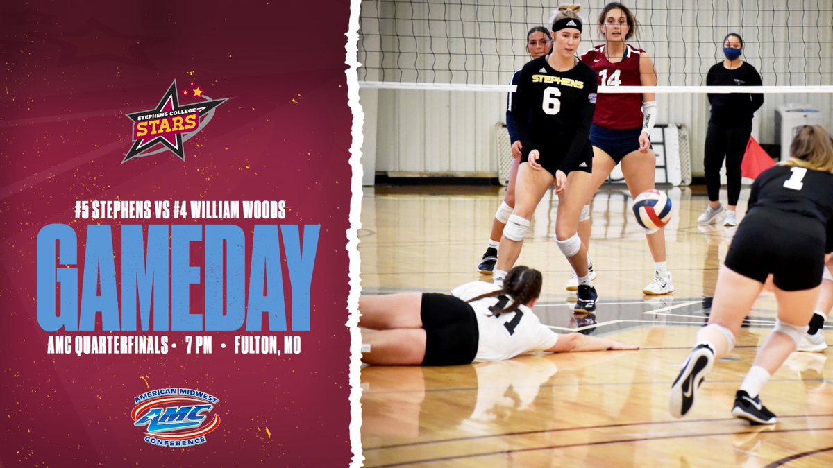 Stephens College Volleyball (@stephensstarsvb) on Twitter photo GAMEDAY for women's volleyball as they begin their post-season play with an <a href="/AMCSports/">American Midwest Conference</a> quarterfinal matchup against <a href="/wwuowls/">William Woods University Owls</a> at 7pm!!
Live video: bit.ly/3DT7RH1
Live stats: bit.ly/3mWy6Xu GAMEDAY for women's volleyball as they begin their post-season play with an <a href="/AMCSports/">American Midwest Conference</a> quarterfinal matchup against <a href="/wwuowls/">William Woods University Owls</a> at 7pm!!
Live video: bit.ly/3DT7RH1
Live stats: bit.ly/3mWy6Xu