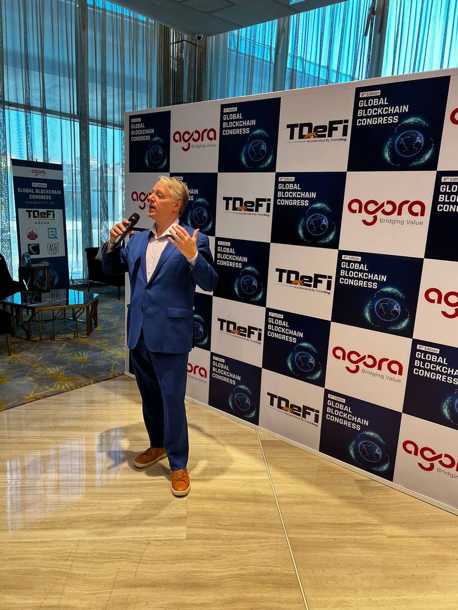 PrasagaOfficial's tweet photo. Co-Founder Jay Moore @JPrasaga of PraSaga last night at the Global Blockchain Congress @AgoraGBC  discussing how PraSaga is taking blockchain to the next level.What was once difficult to implement will now be easy,through the power of SagaOS.
#blockchain #cryptocurrency #GlobalOS https://t.co/amuk2P5SMQ