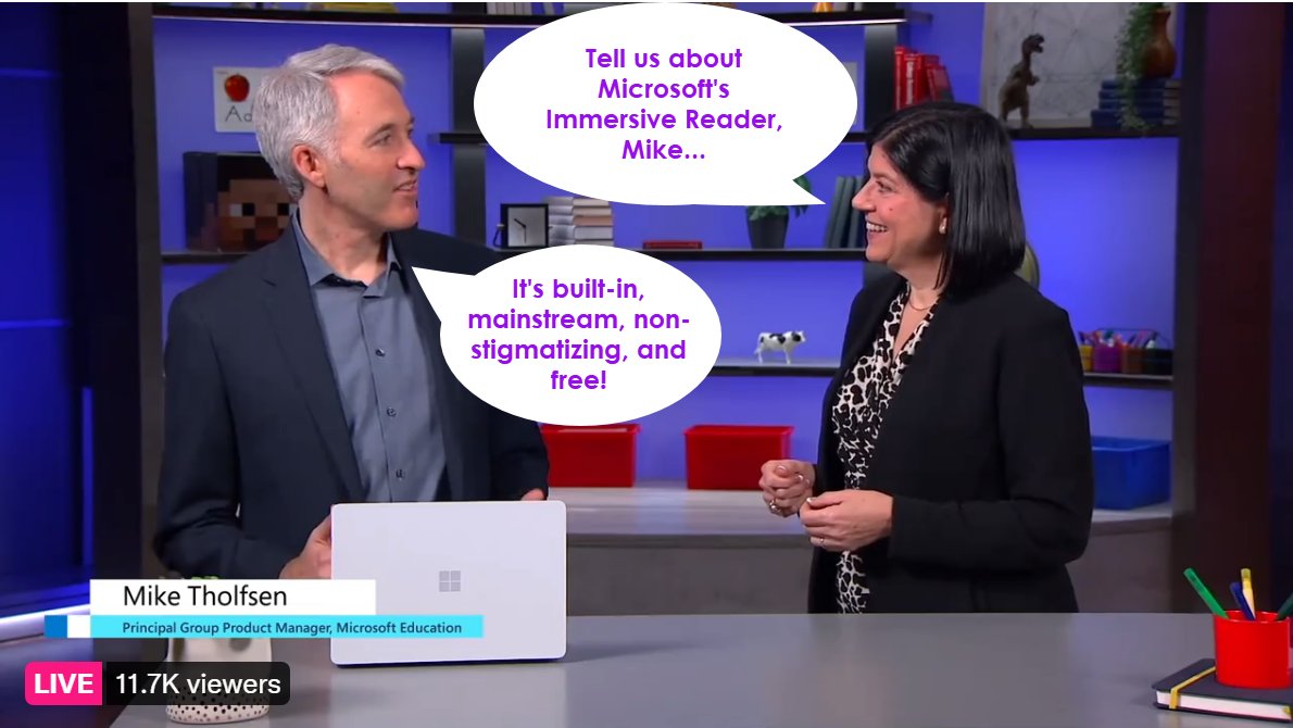 kerszi's tweet image. Microsoft is committed to helping all kids read, @mtholfsen talks with @paigejohnsonk12 about #ImmersiveReader and #ReadingProgress today at the big #MicrosoftReimagine event!  (I&apos;m proud to say we&apos;re using BOTH in @WTPSEdTech!🤩)

#MicrosoftEdu #MIEExpert