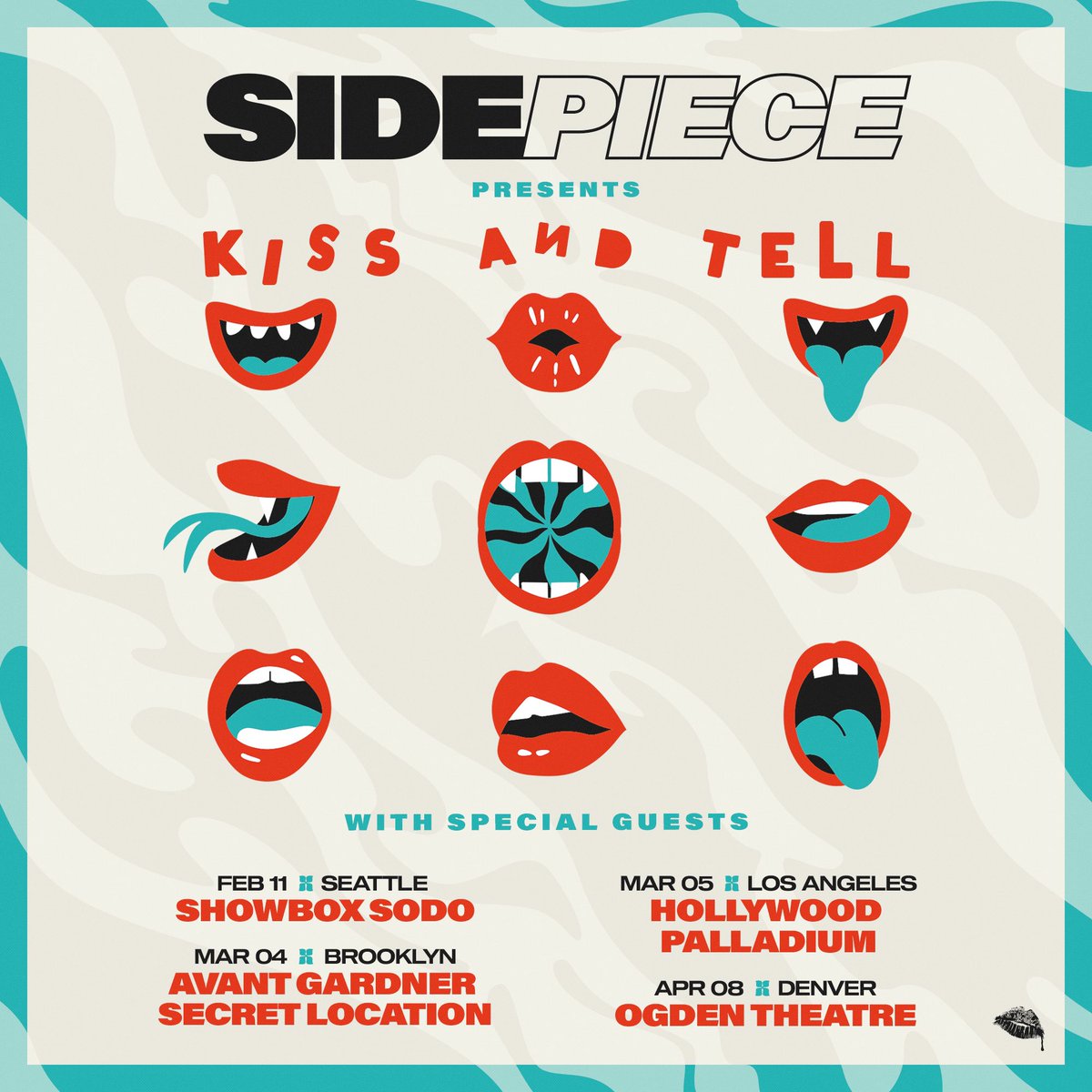 The <a href="/youasidepiece/">SIDEPIECE 💋</a> boys are hitting some of the US’s premiere music venues early next year! You’re not going to want to miss these shows 😉

Sign up on their website to be the first to get tickets: youasidepiece.com