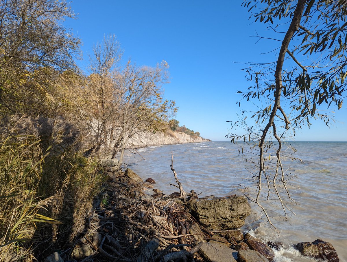 Jason_Homewood's tweet photo. Stopped yesterday to check out the bluffs along Lake Erie at a spot I haven't visited since the CK shoreline consultant was doing his initial reconnaissance.  Wish I knew the history here.
#ltvca #ckont https://t.co/LGECEVqSmv