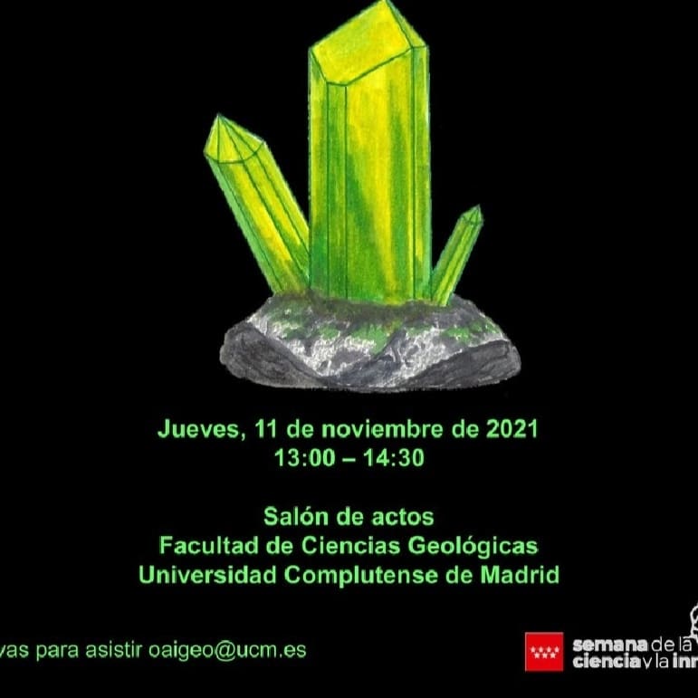 CMartillazos's tweet photo. ¿Quieres saber qué mineral se usa para hacer un láser? 👇 Unete  https://t.co/TFP9tFiidQ https://t.co/jL9EdFr2TJ
Este jueves 11 a las 13:00, Carlos M. Pina dará la charla "Mineralogía ficción"

#geologia #mineralesinexistentes 
@geologicasucm 
@edicionescomplutense @igme1849 https://t.co/mmX6AlNajf