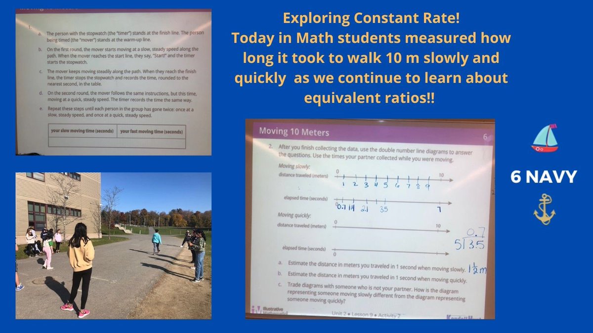 6_NavySMS's tweet photo. #math #sixthgrade #constantrate #handsonlearning #kinestheticlearning #middleschool https://t.co/VjzquYQWuW