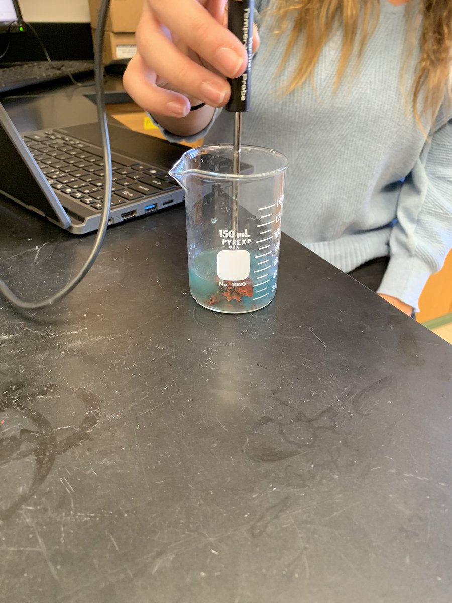 ChemTechTeach's tweet photo. #ChemLab Day! Ss used @VernierST Temperature Probes to collect data and learned how our observations can show whether physical or chemical changes have occurred.
#slaterscience #chemrocks #slaternation @SlatersBAHS https://t.co/VFQTZcjszh
