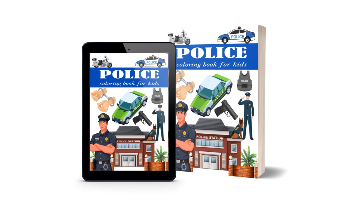 Police coloring book for kids: Unique Kids Coloring Pages With Police Designs,Police Dogs, Policemen,Police Cars,Police Officers And Much More! 
#books #amazonbooks #Coloring book #police #cars