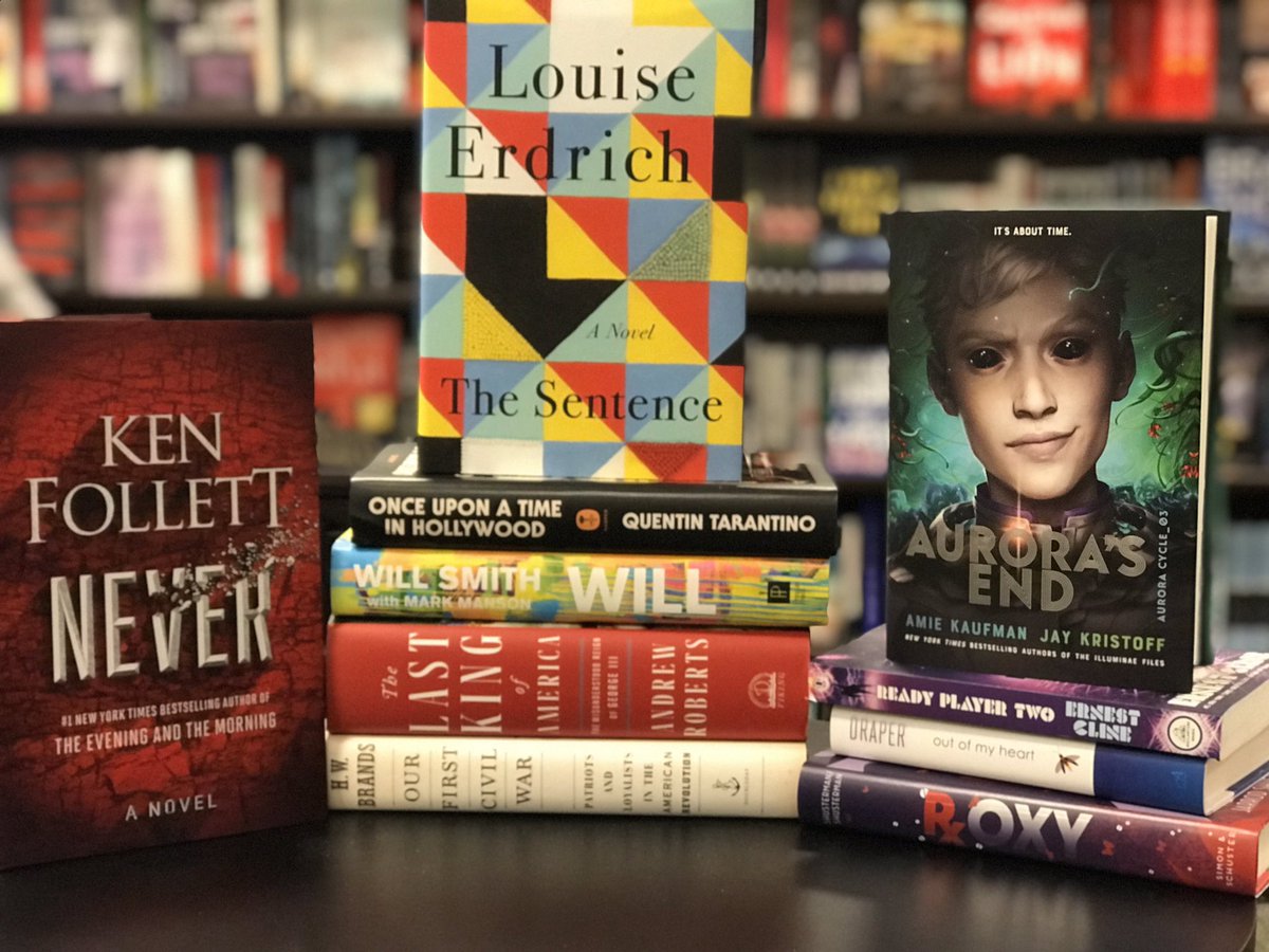 It’s another New Release Tuesday! Today we have lots of great books including Ken Follett’s Never, Quentin Tarantino’s Once Upon a Hollywood in hardcover, Will Smith’s biography, Louise Erdrich’s The Sentence, Ready Player Two in paperback and many more! #NewReleases https://t.co/cyePNvmk1t