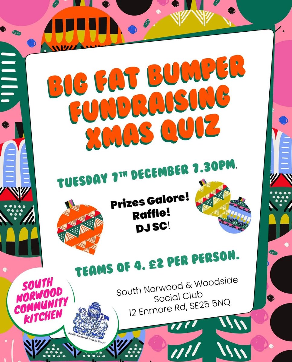 See yas at the (CHEAPPP P) bar <a href="/norwoodkitchen/">South Norwood Community Kitchen</a> <a href="/SN_TouristBoard/">South Norwood TB</a> <a href="/ReachHigherUK/">Reaching Higher</a> @Stanley_Arts <a href="/WeLoveSE25/">We Love SE25</a>  🍻🍾🌈💥🎄