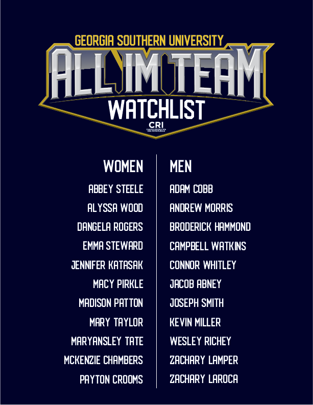 GSUIntramurals's tweet photo. here's a look at our all IM Team watchlist! #GATA #HailSouthern #RAClife https://t.co/HzunlBvriz
