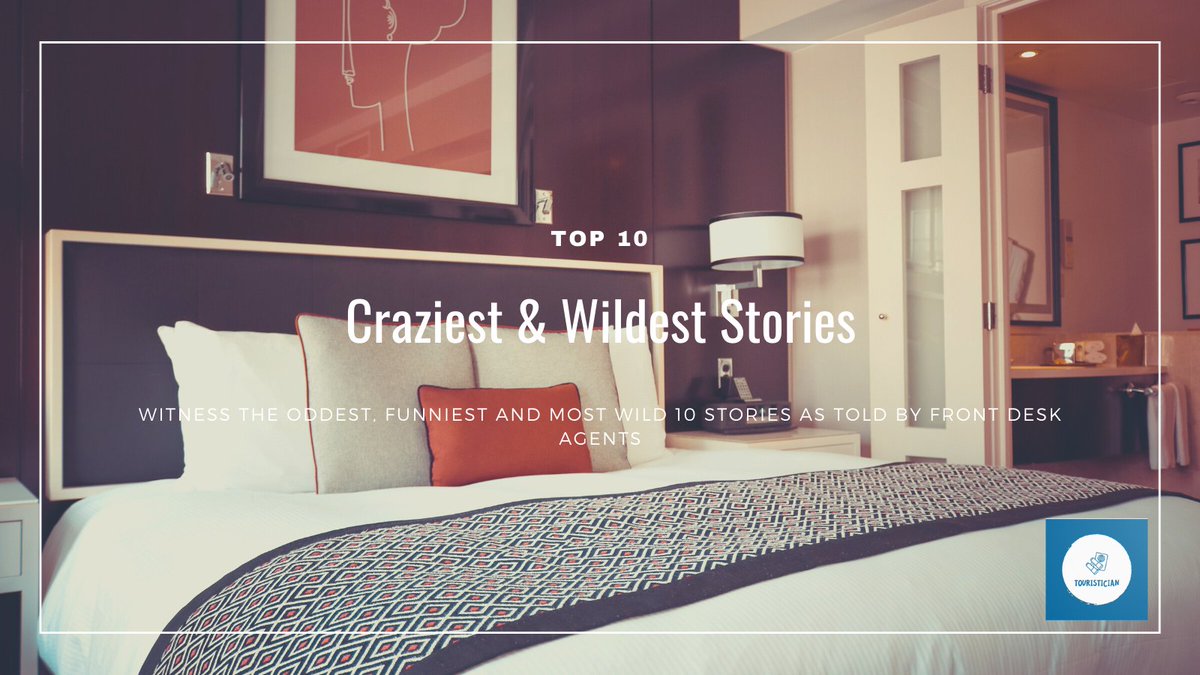 Experience the most crazy, oddest and strangest stories ever witnessed by our very own front desk agents working in the industry. From weapons left behind to water balloon fights, this post has it all! You can check it out here: touristician.wordpress.com/2021/11/09/top…

#WordPress #blog #hotel