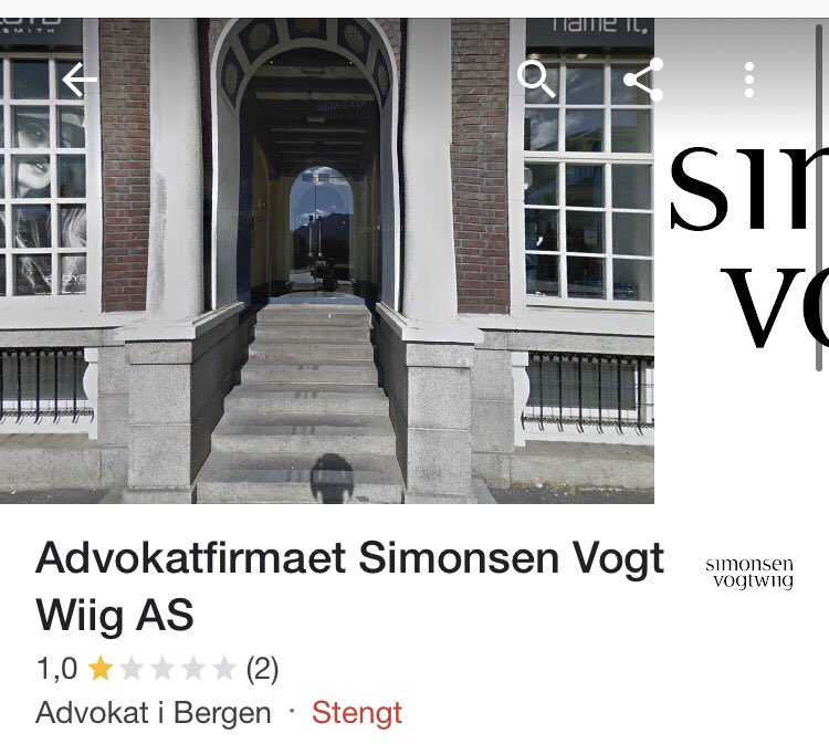 yngvetf's tweet photo. @HaakonHoff Gode ratinger hos google også https://t.co/Aw6KEUIJG9