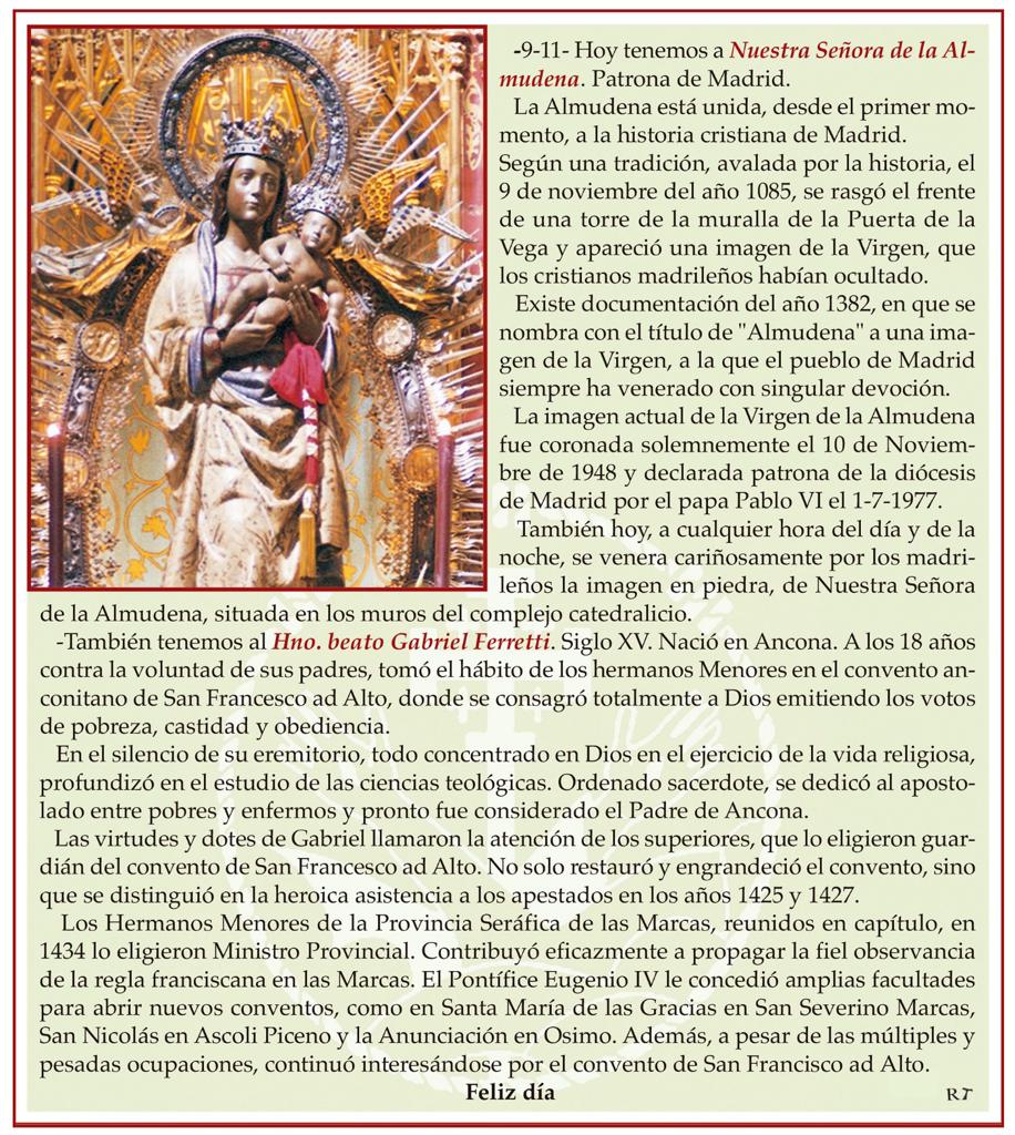 Felicidades a todas las #Almudenas