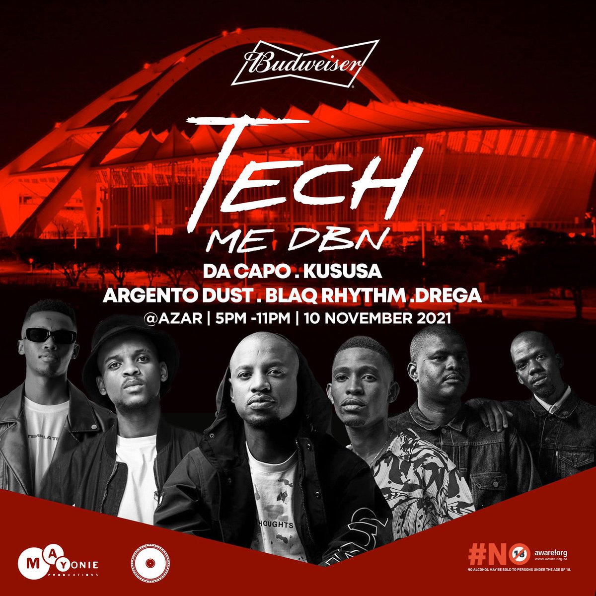 Karyendasoul's tweet photo. And we back again.
#TechMeDBN sponsored by @budweiserza
We kick start our afro tech curated Wednesday's with the one and only @DacapoSA supported by @kususaofficial @argentodust @blaqrhythm.1 @drega_dr
See you at our new venue Azar|DBn https://t.co/QuJJu1ZFbM
