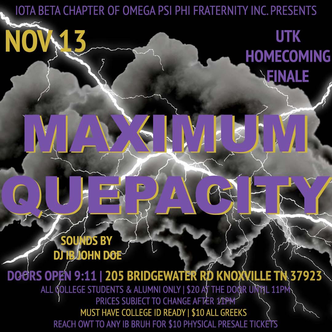 Don’t let your friends talk you owt of your blessings 😇. Maximum Quepacity going down Saturday ⚡️