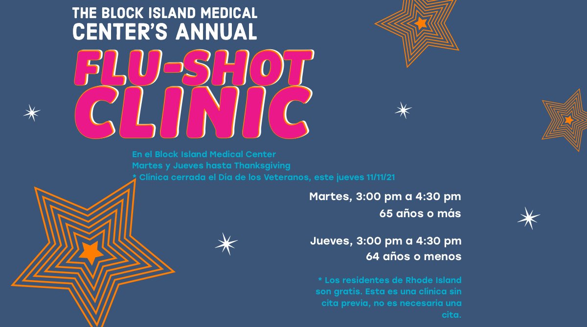 BIHS2974's tweet photo. Flu Clinic open today, closed this Thursday 11/11/21 for Veteran’s Day
 * Clínica cerrada el Día de los Veteranos, este jueves 11/11/21
* Clínica fechada no Dia dos Veteranos, nesta quinta-feira, 11/11/21 https://t.co/2N1TVgbam7