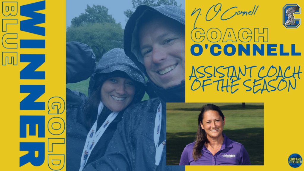 #BlueandGoldAwards

🔵ASSISTANT COACH OF THE SEASON🟡

And the winner is...

🎉COACH O'CONNELL🎉

...with a battle cry of #Onward

<a href="/sjhallihan/">Shad Hallihan</a> <a href="/SteelmenAP/">Steve Locke</a>
