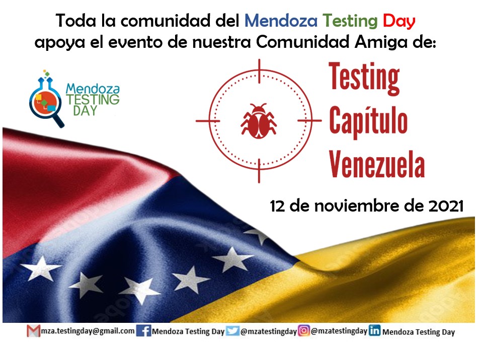 mzatestingday's tweet photo. Hola!!, seguimos apoyando a nuestras comunidades amigas en sus eventos;  Hoy el Mendoza Testing Day  acompaña a "Testing Capítulo Venezuela" que realizará su evento el próximo 12 de Noviembre. 😜Puedes encontrar toda la información en: https://t.co/csCEqzk0ZW
👏Muchas Éxitos!! https://t.co/maj2a6KMEH