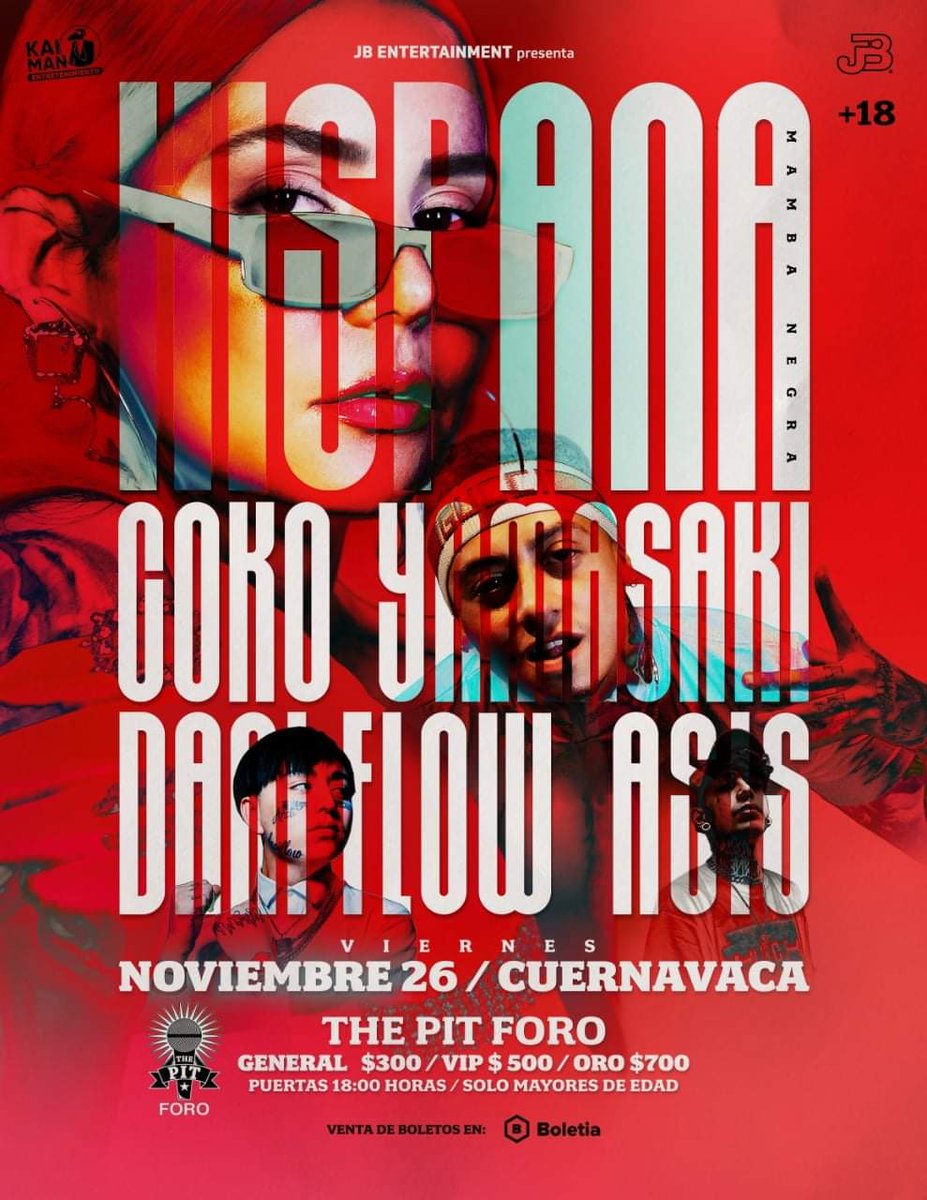 frequencymx's tweet photo. Hispana + Coko Yamasaki + Dani Flow + Asis en concierto este 26,27,28 de Noviembre en Cuernavaca, Tultitlan y CDMX @ForoIndierocks #rap #hiphop #rapmexa #cdmx #jbentertainment https://t.co/pGimJ4rG8J