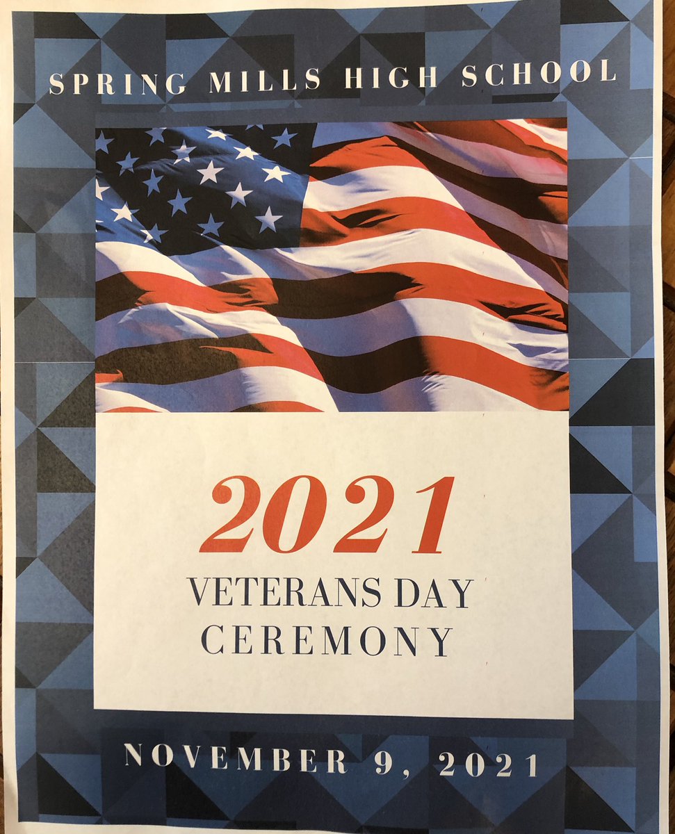 Tonya_Fleming1's tweet photo. 2021 SMHS Veterans Day Program 🇺🇸 @karlahilliard @MarkSalfia24 @JasonKamlowsky @PKMsupt @SMHS_Official https://t.co/ukEiPZY1C3