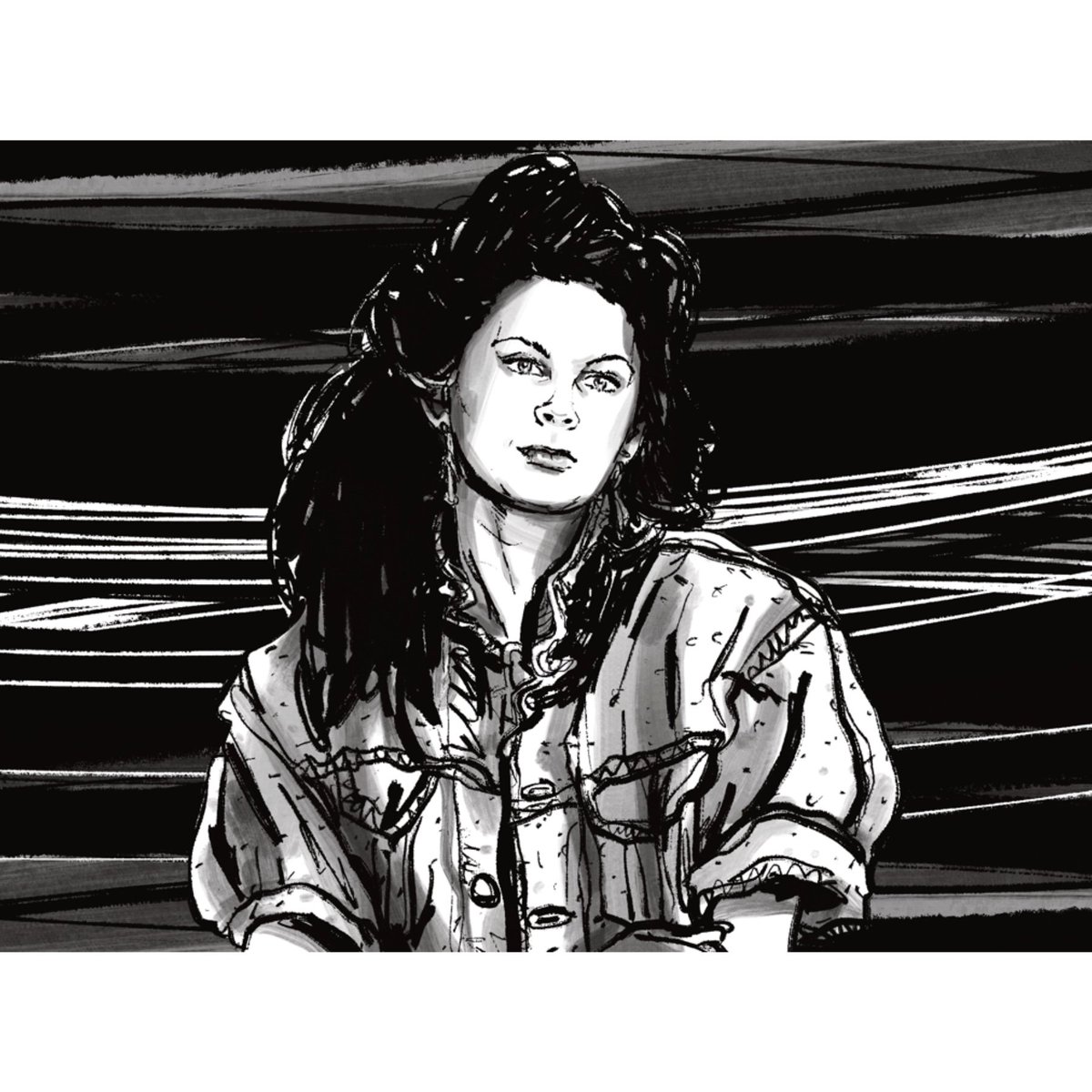 Seconda puntata di #CheFineHaFattoBabyJane con le mie illustrazioni 
giovedì alle 21:20 su #Rai3
📼 #FrancaLeosini #katharinamiroslawa
#crime #Noirvember #tv #StorieMaledette #GraphicNovel #illustration #illustrazione #chiarafazi #artwork #bnw #ink #design #primavisione #setup