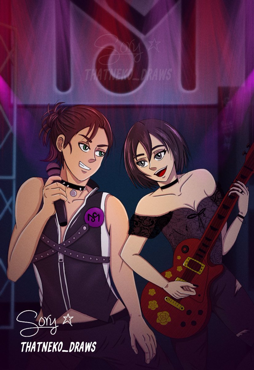 SoryG22's tweet photo. Al fin terminamos esta colaboración que hicimos @Neko_M_F y yo ⭐ que se supone que era para la @eremika_esp xd. Estamos felices de lo que pudimos lograr 🤗💕 y esperamos seguir haciendo colaboraciones 👀.
Está inspirado en el rock au de @pepsimuak_  ✨ https://t.co/w9IVMu7czX