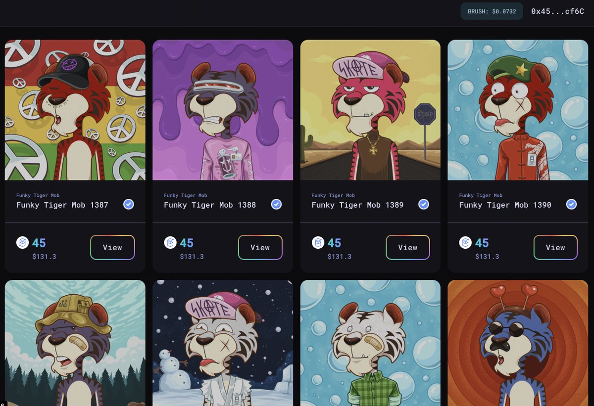 FunkyTigerMob's tweet photo. The second wave of Tigers has now been listed on @paint_swap!
Check them out!
All Tigers from this pic and listed by our wallet will hold all of their #Reflections and rewards inside!
After the 13 Tigers are sold, we will send 100 $FTM to one of the buyers!
#FunkyTigerMob https://t.co/jcMjU0wPsv
