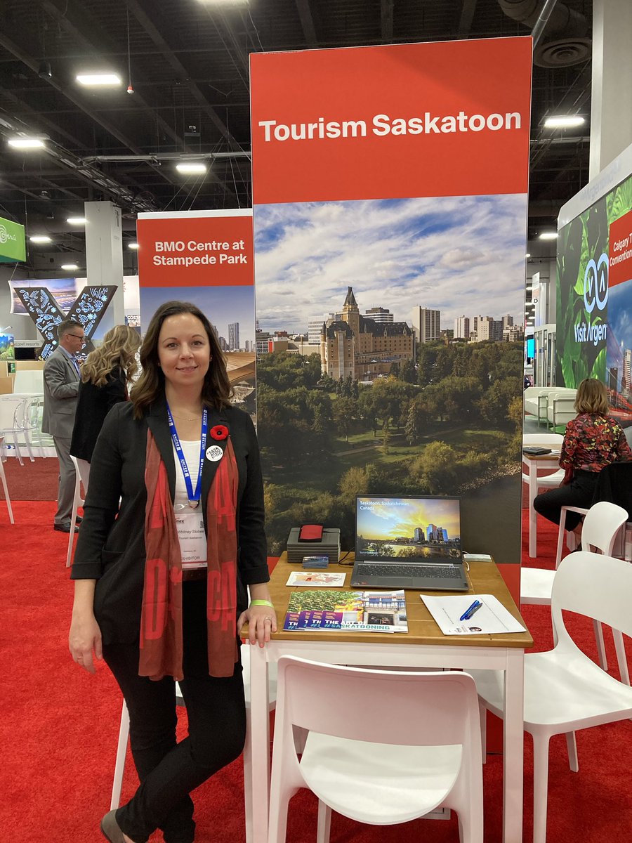 Saskatooning's tweet photo. Tourism Saskatoon is thrilled to be exhibiting at IMEX America, in Las Vegas this week! 

Our very own, @whitstob is representing Saskatoon during the 3 day event, sharing all that makes Saskatoon so amazing for event hosting! 🤗 whoot whoot!

#imex21 #teamcanada #Saskatooning https://t.co/C6cGDthtvQ