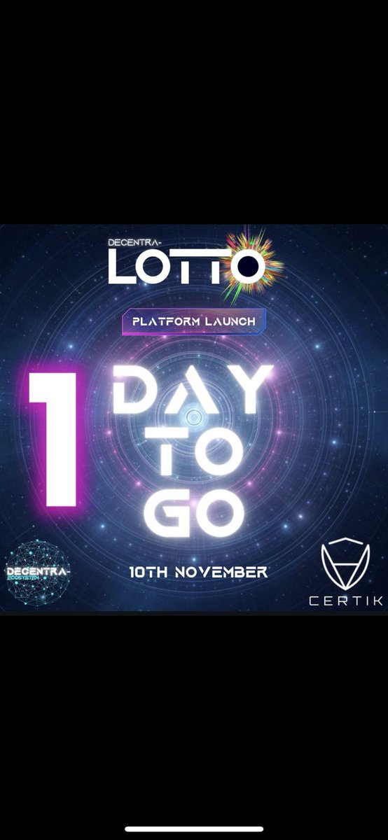 CryptoGuru95's tweet photo. Just 1 day to go..Don’t be the one to miss out of the chance to win a jackpot of £26K in @Decentra_Lotto $Delo remember this is just the start 😍🚀

Join this great community’s telegram 

https://t.co/au7vHrqdv4 https://t.co/4OmWkljVBh