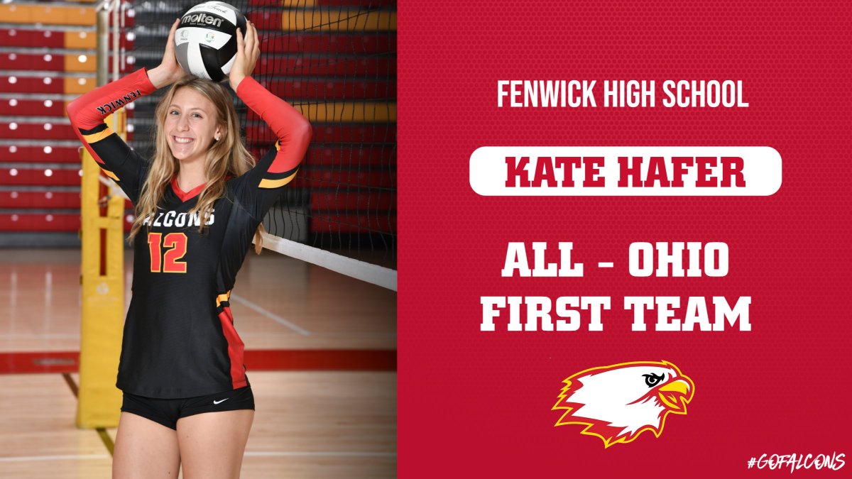 Congratulations to Kate Hafer once again for being named to the All - Ohio First Team! Add this to her list of awards and accolades as a Falcon!