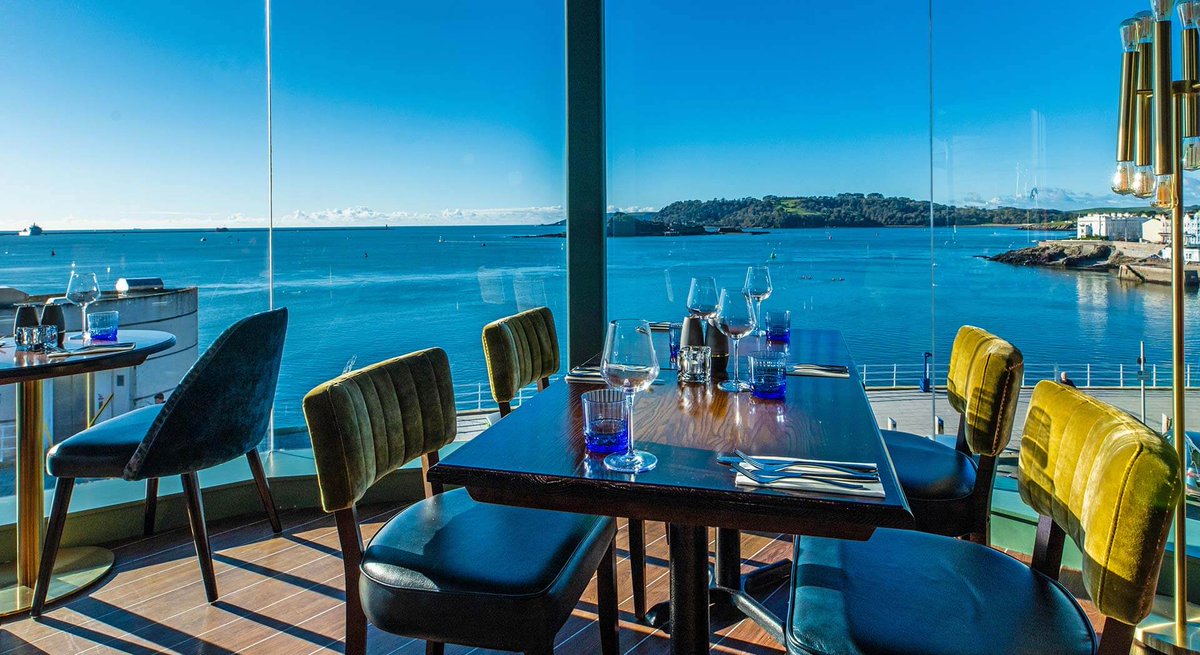 visitplymouth's tweet photo. We're excited to announce that Ocean View at The Dome is now open! Enjoy fresh, local &amp; seasonal produce, an extensive wine list and exciting range of cocktails in an opulent Art Deco interior… all set against the most breath-taking panoramic ocean views! https://t.co/CfQaEhX8VR https://t.co/mj7AxRw2cX