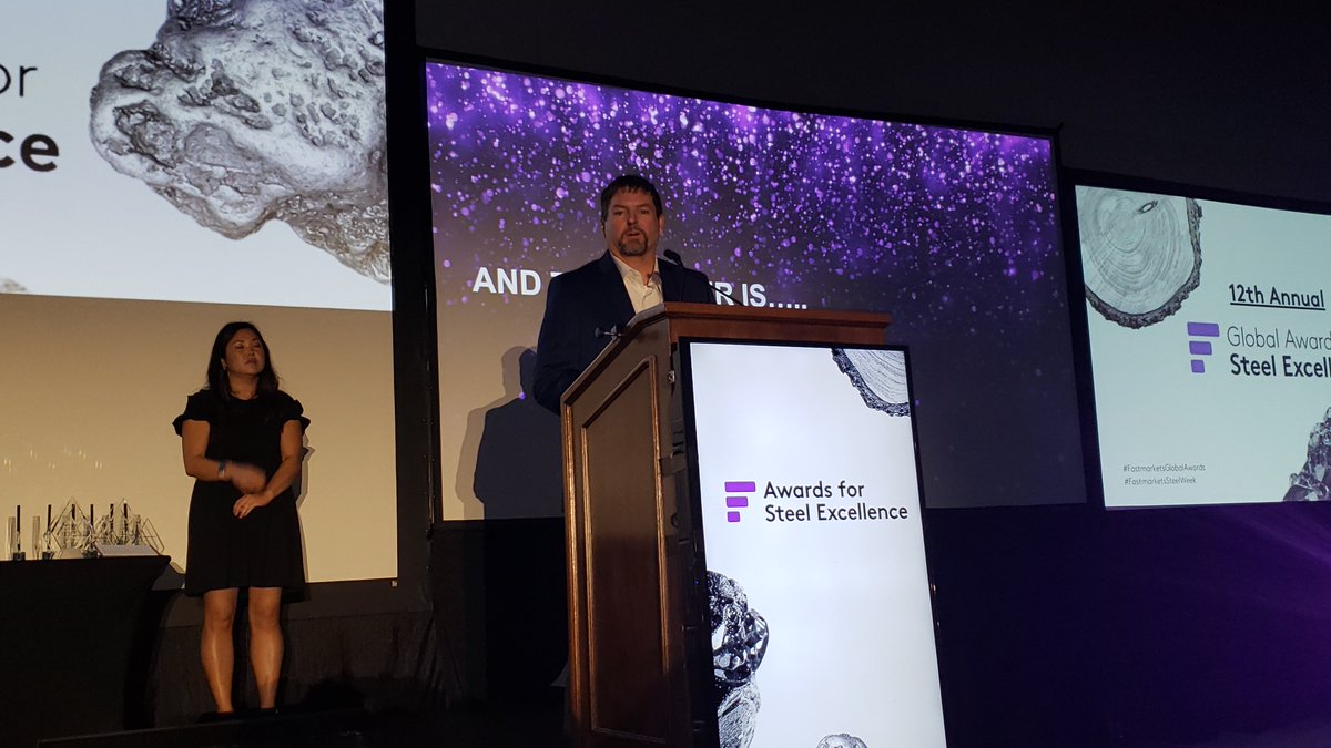 aisisteel's tweet photo. Congratulations to AISI member, @SSAB_AB, for winning the Environmental Responsibility/Stewardship Award and the Workforce Diversity Champion Award at last night’s Global Awards for Steel Excellence dinner in Miami.🎉🎉#FastmarketsSSS https://t.co/HMUG2mvDYh