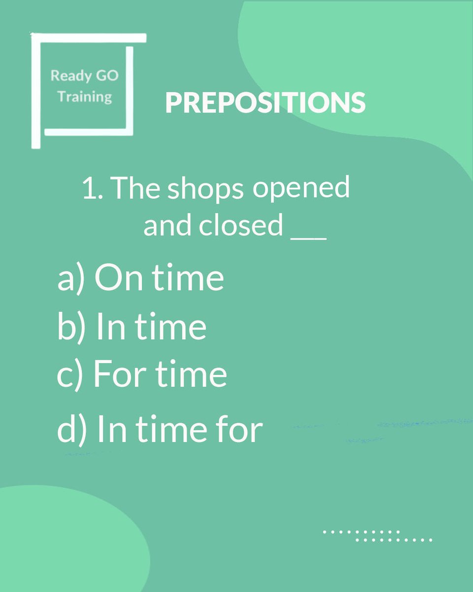 readygotraining's tweet photo. Repaso exprés de preposiciones 🔎

Ready? GO!! 🟢 https://t.co/UdjJGTYGeg

#readygotraining #oposiciones #opositores #aporlaplaza #ingles #inglesonline  #guardiacivil  #ingresoguardiacivil #objetivobaeza #gc #masqueguardiacivil #slp https://t.co/r6QqJu3j1C
