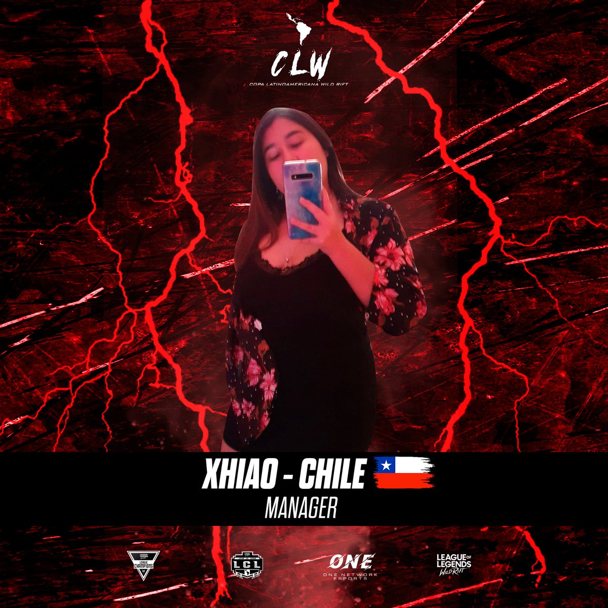 CLW_Copa_Latinoamericana_WildRift (@clw_wildrift) on Twitter photo Selección Chilena @SelChlWR 🇨🇱
Managers
@Xhiao_wr
<a href="/LCL_League/">LCL LATAM COMPETITIVE LEAGUE</a> <a href="/LeagueChampionL/">LeagueChampions_LATAM</a> #ONE_Network_Esports.
#CLW_WildRift Selección Chilena @SelChlWR 🇨🇱
Managers
@Xhiao_wr
<a href="/LCL_League/">LCL LATAM COMPETITIVE LEAGUE</a> <a href="/LeagueChampionL/">LeagueChampions_LATAM</a> #ONE_Network_Esports.
#CLW_WildRift