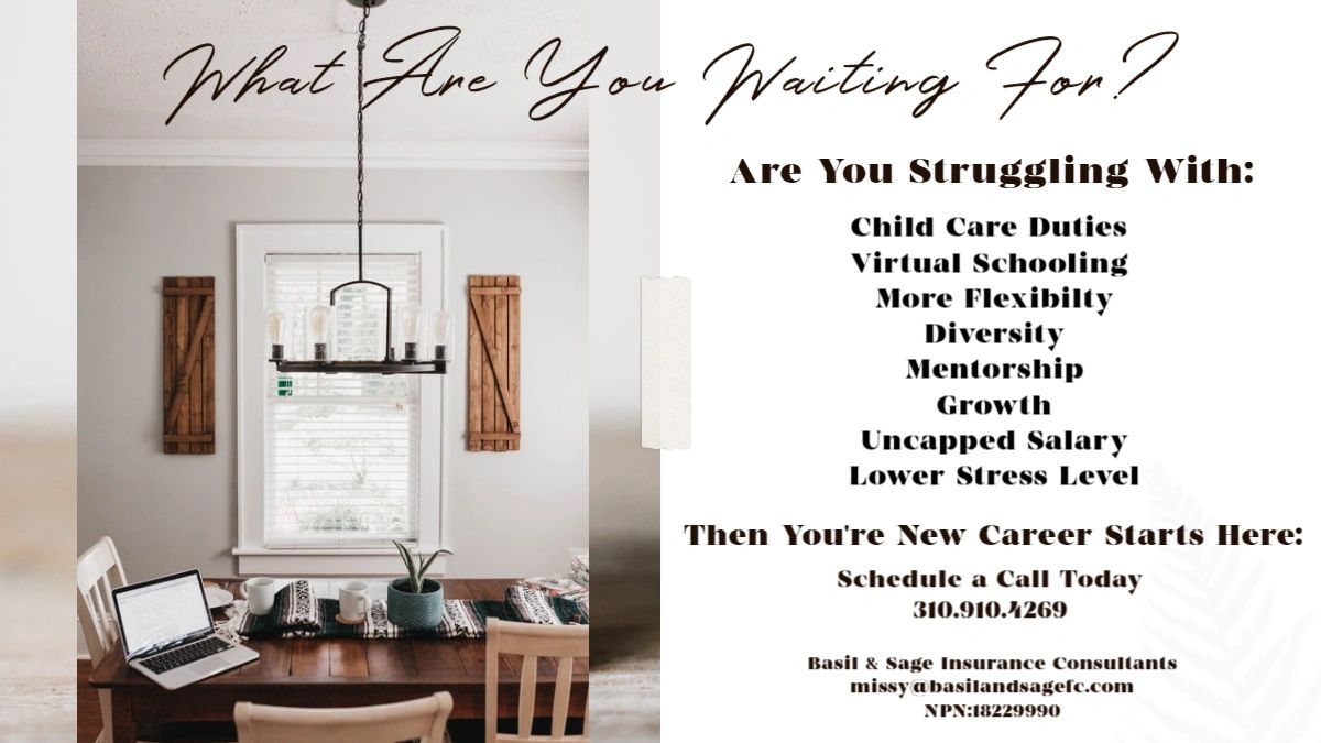 BasilandSageFC's tweet photo. Are you Looking for a New Opportunity, Full or Part-Time?
Schedule an appointment - 
https://t.co/3rpVx1pid8 or call 310.910.4269 https://t.co/gaf2gbp1oJ