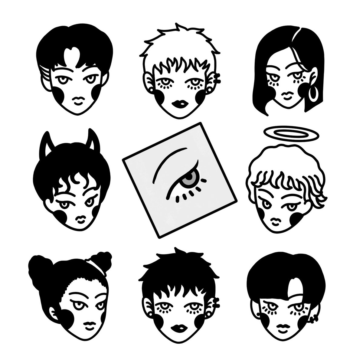 #gariface #character #nft #illust #illustration #design #face #black #nfts #designer #artwork