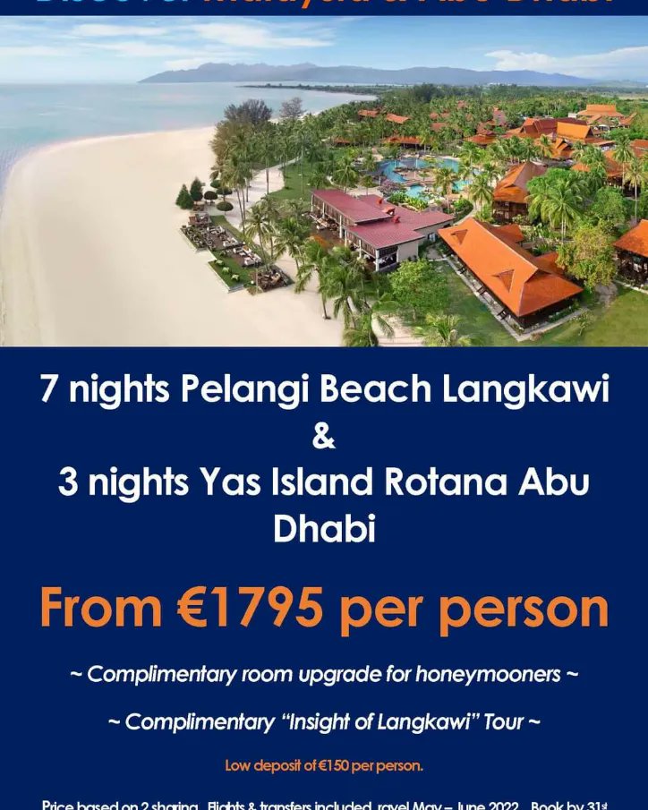 HolsWithHilary's tweet photo. We have great news to share today - Langkawi is reopening to fully vaccinated tourists from 15th November 😀AND we have a great offer to go with the great news !

Call in or phone us on ☎️ 051 421629 
Licensed by the Commission for Aviation Regulation TA0188. Fully Bonded. https://t.co/swhl1YLNUs