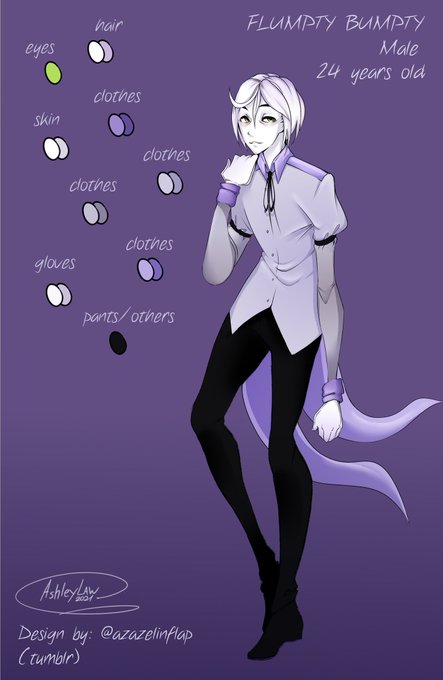 Princess-Josie-Riki on X: Here is my humanized concept of Flumpty Bumpty (in an evil state) from One Night at Flumpty's. Speaking of which, the eyes and teeth are based on his jumpscare