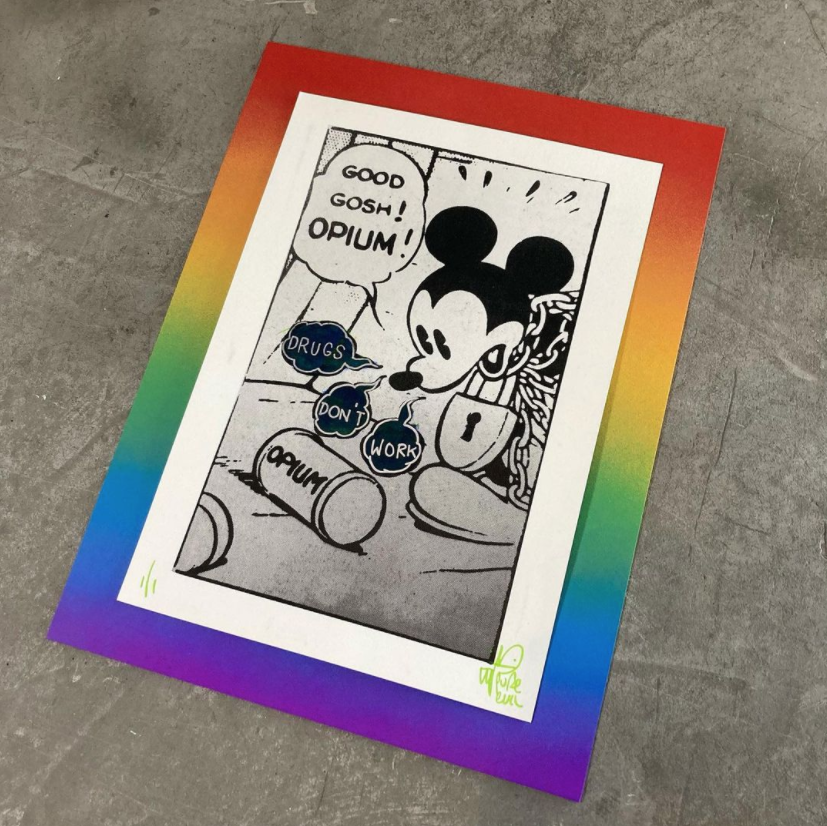 pureevilgallery's tweet photo. #funkyframes going up tomorrow via @art_car_boot_fair stay tuned πΊ
-
#mickymouse #dontdodrugskids #rainbow #psychedelics #artcarbootfair #pureevilgallery https://t.co/ENkFdnO5aL