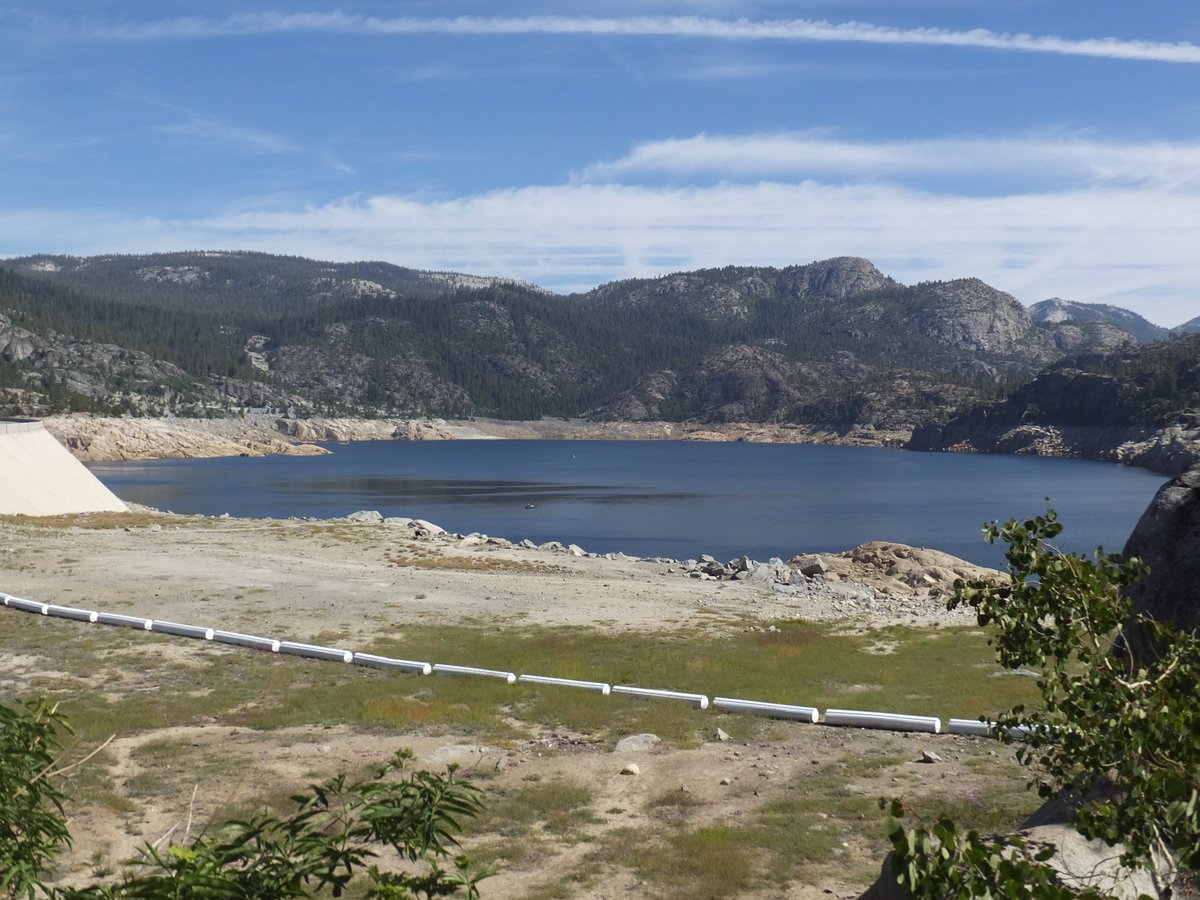 The Wishon Reservoir (#477588) in Sierra National Forest, Fresno County, CA is a 388ha lake at 1995m (6545ft) elevation. The reservoir was created in the 1950s from the North Fork of the Kings River and is used for recreation and hydroelectric generation. #LakesForLunch