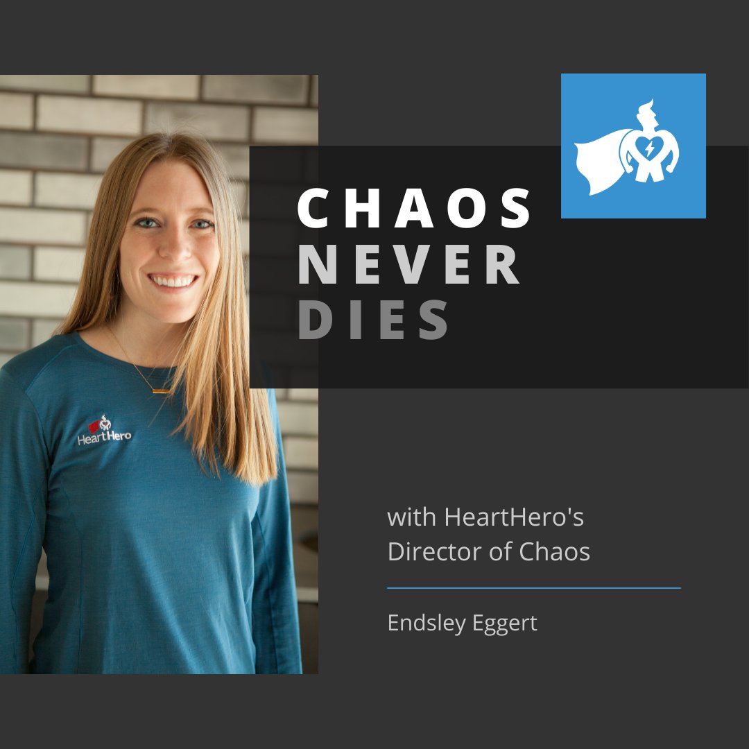 HeartHeroAED's tweet photo. November 9th is Chaos Never Dies Day - a day to embrace the chaos of the world we live in. So, today HeartHero is celebrating our very own Director of Chaos @endsleye who embraces it daily and helps keep HeartHero running efficiently! #chaosneverdies #chaos #CEMark #ElliottheAED https://t.co/IZq3DZLuR8