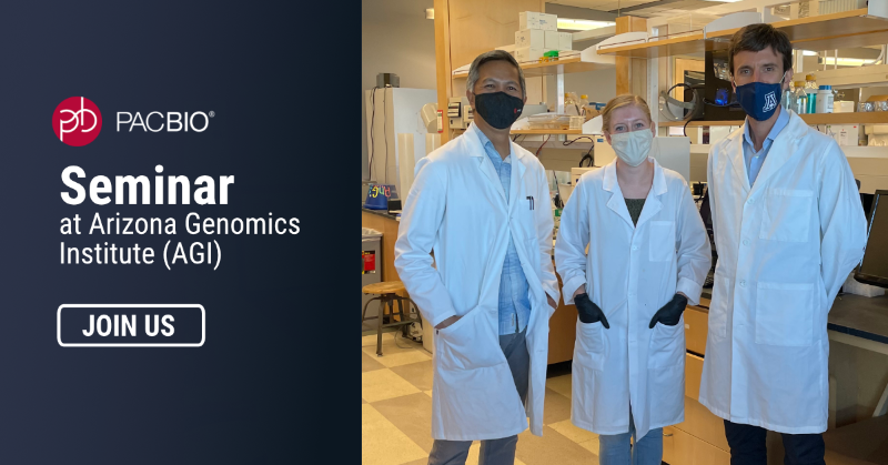 PacBio's tweet photo. Join us Nov 16 at the Arizona Genomics Institute (AGI), virtually or in-person, for:
๐งฌ Scientific talks on PacBio Sequencing & how the experts at AGI can help you
๐ A sequencing grant opportunity
โ Q&A Session, networking lunch, & more
Save Your Seat: https://t.co/JzlC5I3oBn