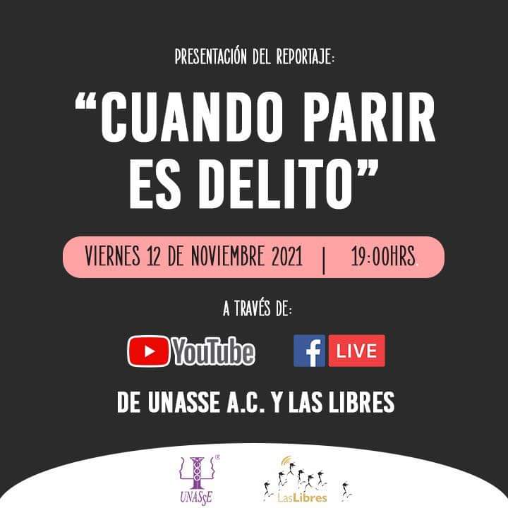 👉Este viernes 12 a las 19 horas presentaremos el reportaje Cuando parir es delito, una investigación sobre los casos de mujeres acusadas de homicidio en razón de parentesco por un aborto espontáneo en Yucatán. 

🔺Sigue el live en nuestra página de facebook.