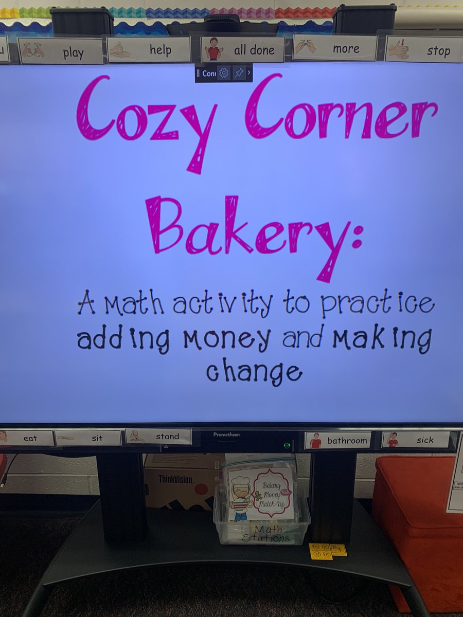 CrabbChristine's tweet photo. We visited the Cozy Corner Bakery for some real life practice making change today in math. 🙌🏻💲🧁#LCPSmath @RLC_Coyotes https://t.co/nrI7eq6ySW