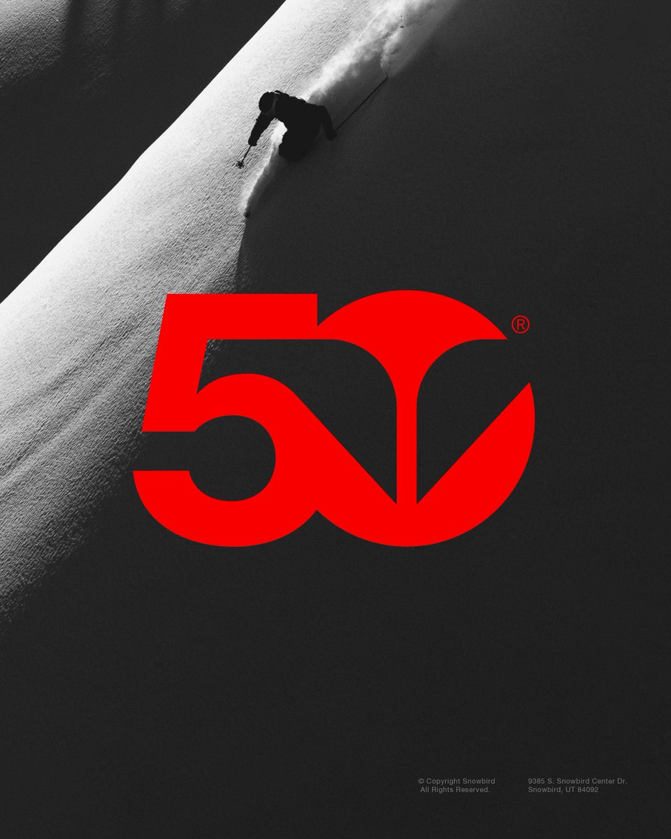 One of our favorite clients just hit their golden anniversary, and we're proud to show off a new mark to celebrate the occasion. <a href="/Snowbird/">Snowbird</a> 
#snowbird #snowbird50 #1971