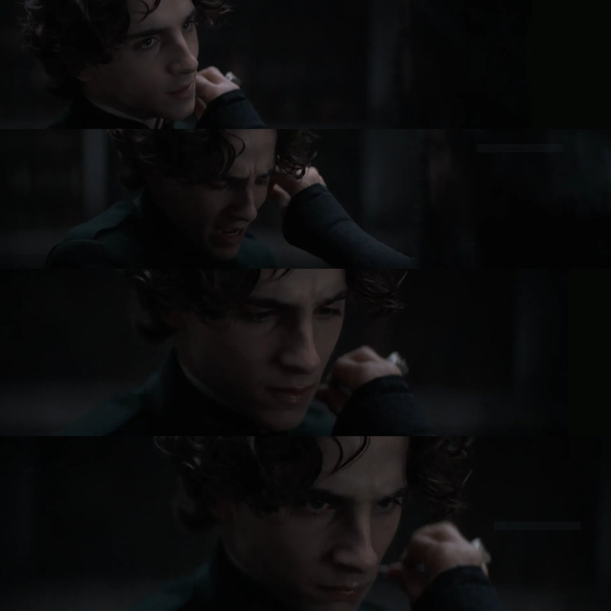 Atrydka's tweet photo. Hands down the best Timothée Chalamet's acting moments: the Gom Jabbar scene in ‘Dune’, ‘Call Me by Your Name’ ending and the ‘Death of a Salesman’ monologue in ‘Miss Stevens’. https://t.co/NXeNSIxDyJ