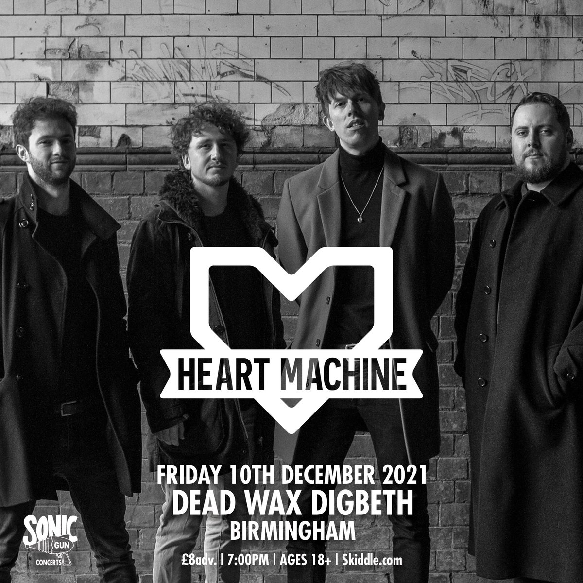 Happy to announce that we’re playing at @DeadWaxDigbeth on Friday 10th December! Tickets can be purchased following the link 👇🏻👇🏻 skiddle.com/e/35944829 #gig #livemusic #heartmachine #brum #Birmingham #deadwax #digbeth #rock #indie #unsigned