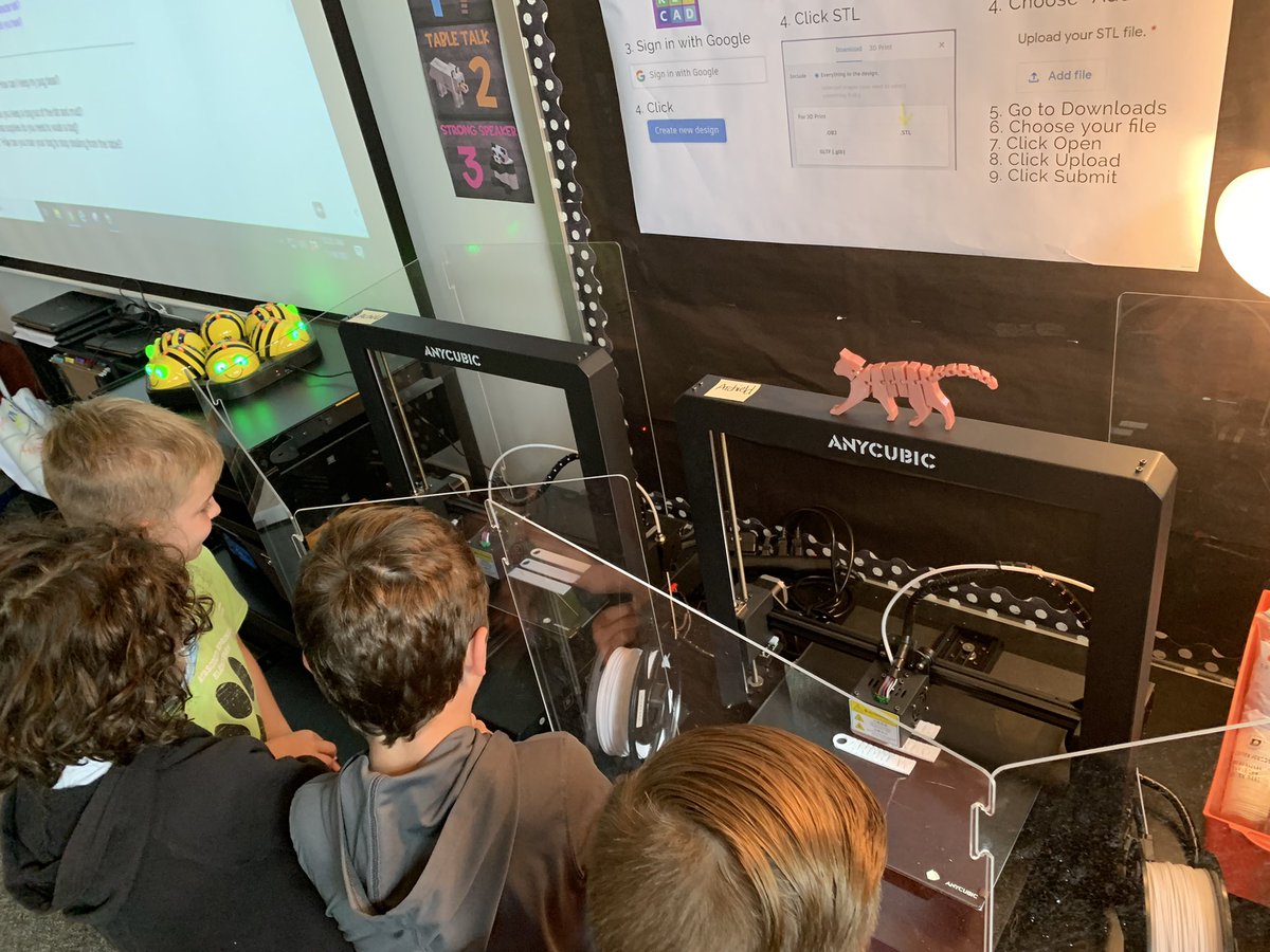 I ❤️ our Fine Arts schedule this year! Yesterday they designed 3D objects in Tinkercad in the TECH Lab, today they can watch them print next door in the IDEA Lab! <a href="/MsCaseyArchield/">Ms Casey Archield</a> @ASEFaircloth <a href="/HumbleISD_DDI/">Humble ISD DDI</a> <a href="/HumbleISD_ASE/">Atascocita Springs</a>
