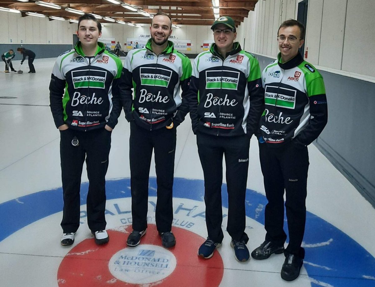 HardlineCurling's tweet photo. At the Bally Haly Cash Spiel in St. John’s NL, congrats goes to #TeamPurcell on capturing the title! #HardlineNation #icePad #JoinTheRevolution https://t.co/psEFAVzn7D