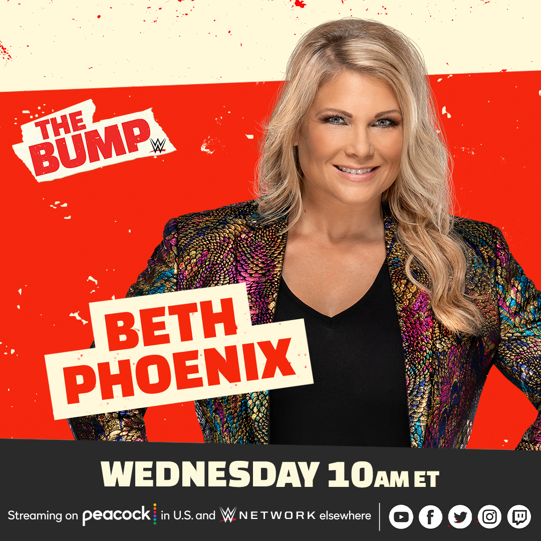 WWETheBump's tweet photo. NOW YOU KNOW!

TOMORROW on #WWETheBump:
@TheBethPhoenix 
#HitRow

10am ET
@peacockTV &amp; @WWE Digital Platforms https://t.co/yGRypa3Nyp