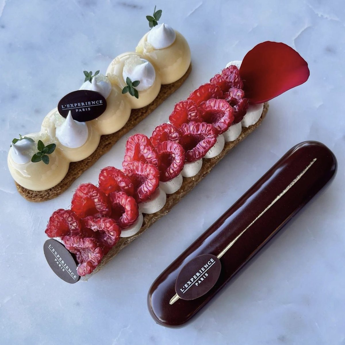 “Le Petit Yuzu”, “Framboise” and “Choco-nut”. Which one of @cheforphee 
gorgeous creations would you try?