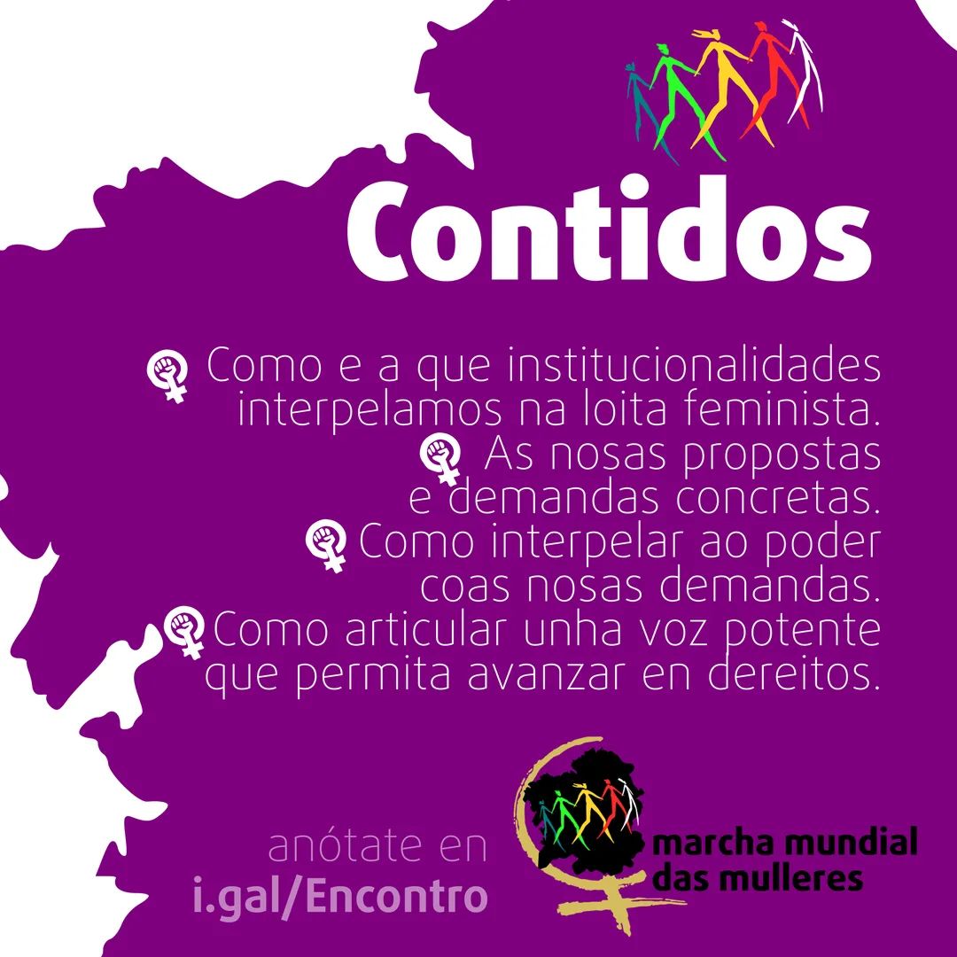 Encontro Nacional. 𝗙𝗲𝗺𝗶𝗻𝗶𝘀𝗺𝗼 𝗽𝗮𝗿𝗮 𝘁𝗿𝗮𝗻𝘀𝗳𝗼𝗿𝗺𝗮𝗿 𝗮 𝘃𝗶𝗱𝗮.

info na web: feminismo.info/feminismo/enco…

inscrición: i.gal/Encontro

Debater entre todas, construír xuntas.